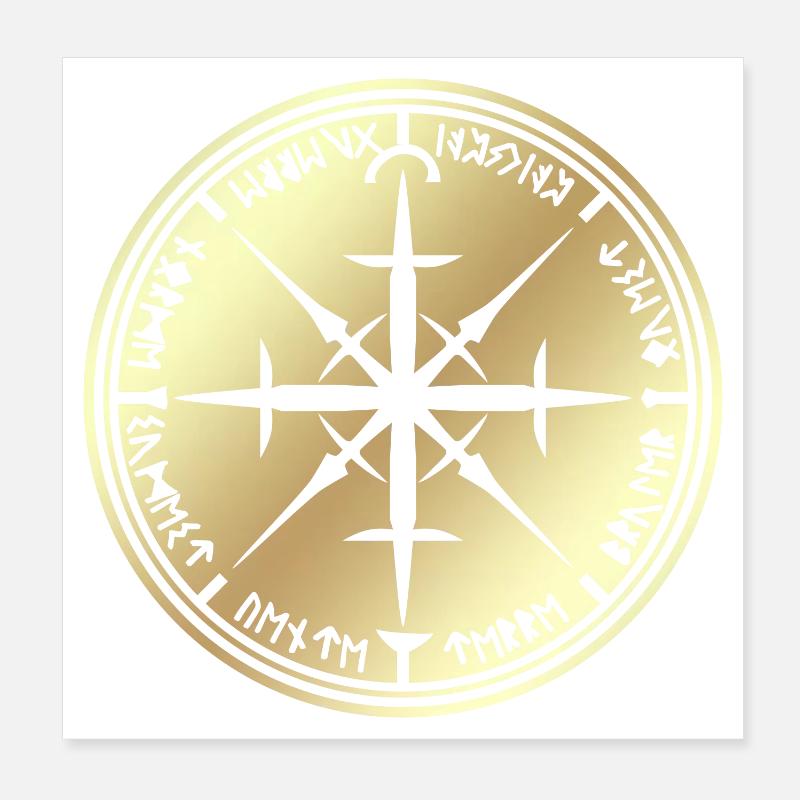 Windrose Poster 20x20 cm