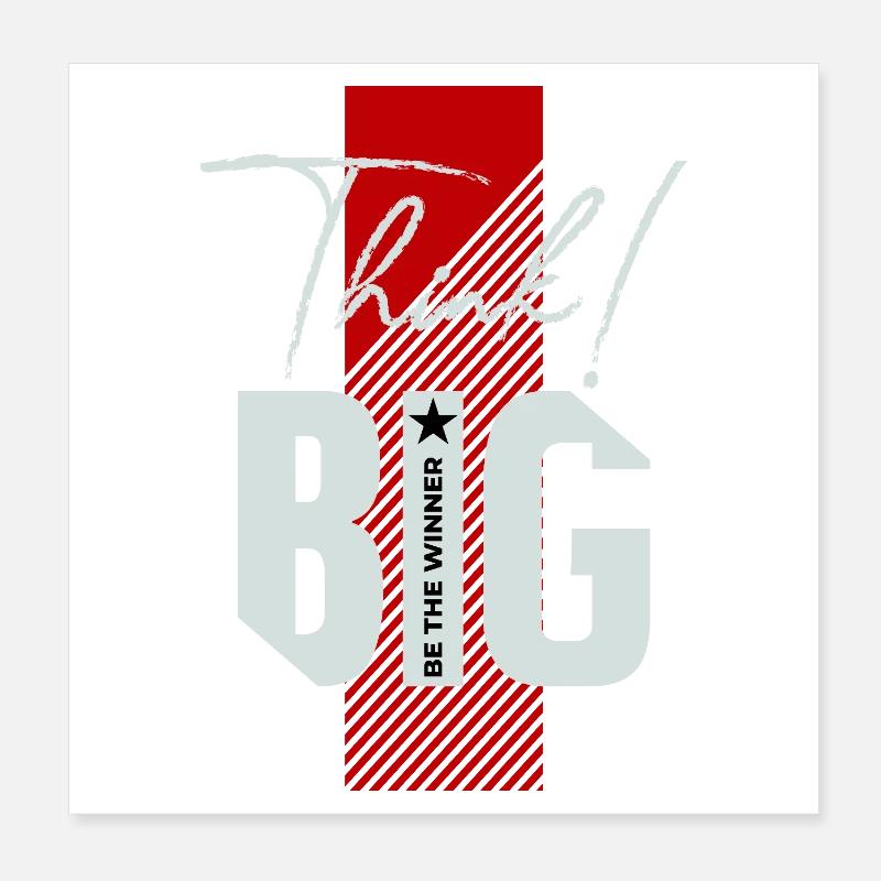 Think big! Poster 20x20 cm