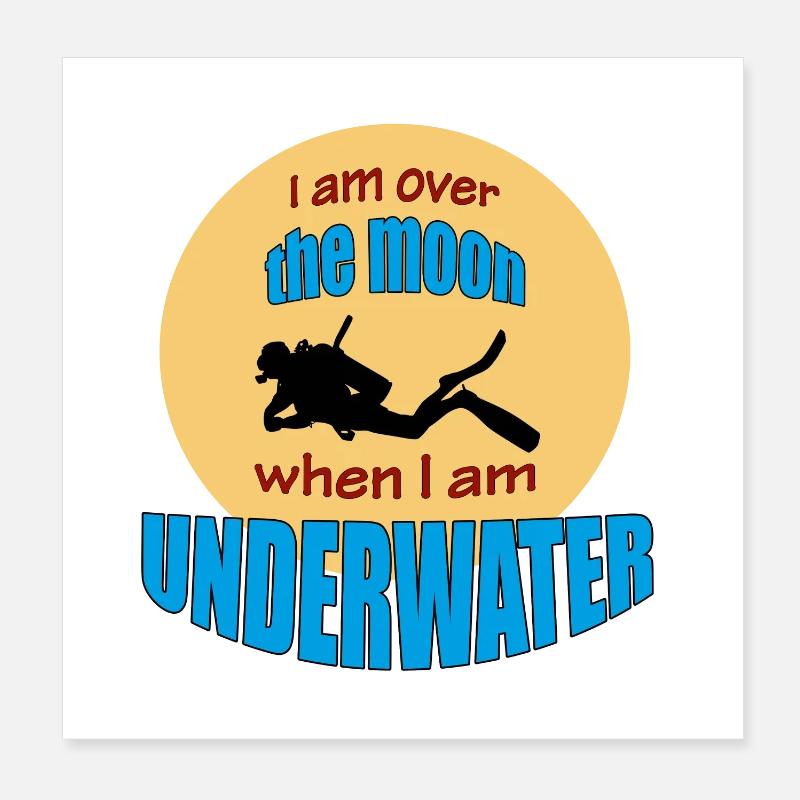 DIVING Poster 20x20 cm