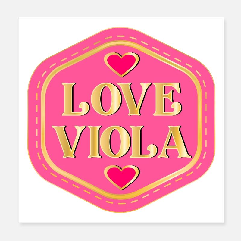 LIEBE VIOLA Poster 20x20 cm