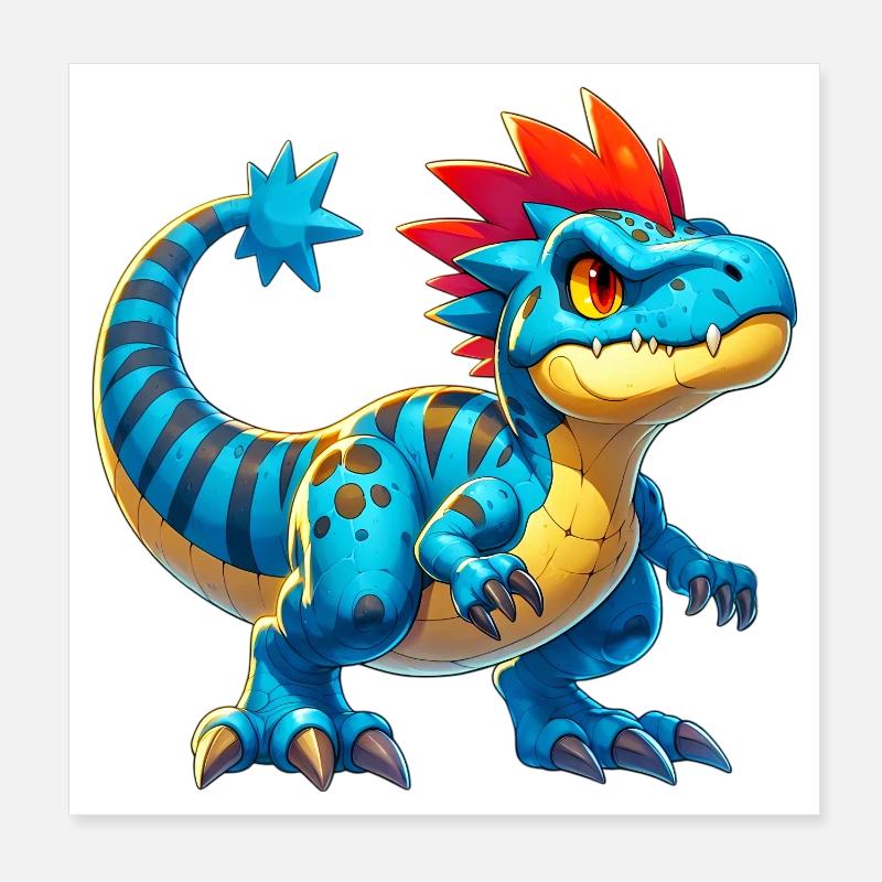 Dinosaure Poster 20 x 20 cm