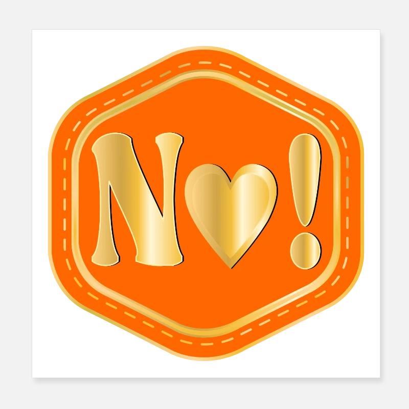 Answer No - Quote Boundaries Poster 8" x 8" (20x20 cm)
