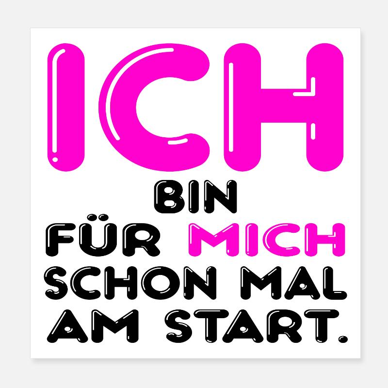 Eigenverantwortung Starten - Poster 20x20 cm - Weiß