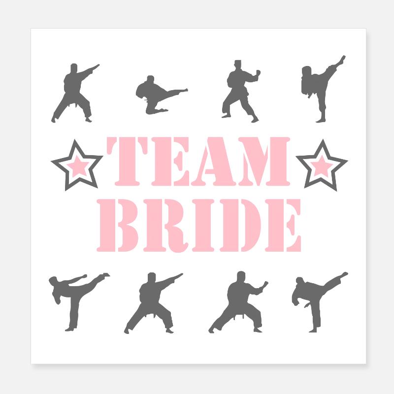 ÉQUIPE DE LA MARIÉE Poster 20 x 20 cm