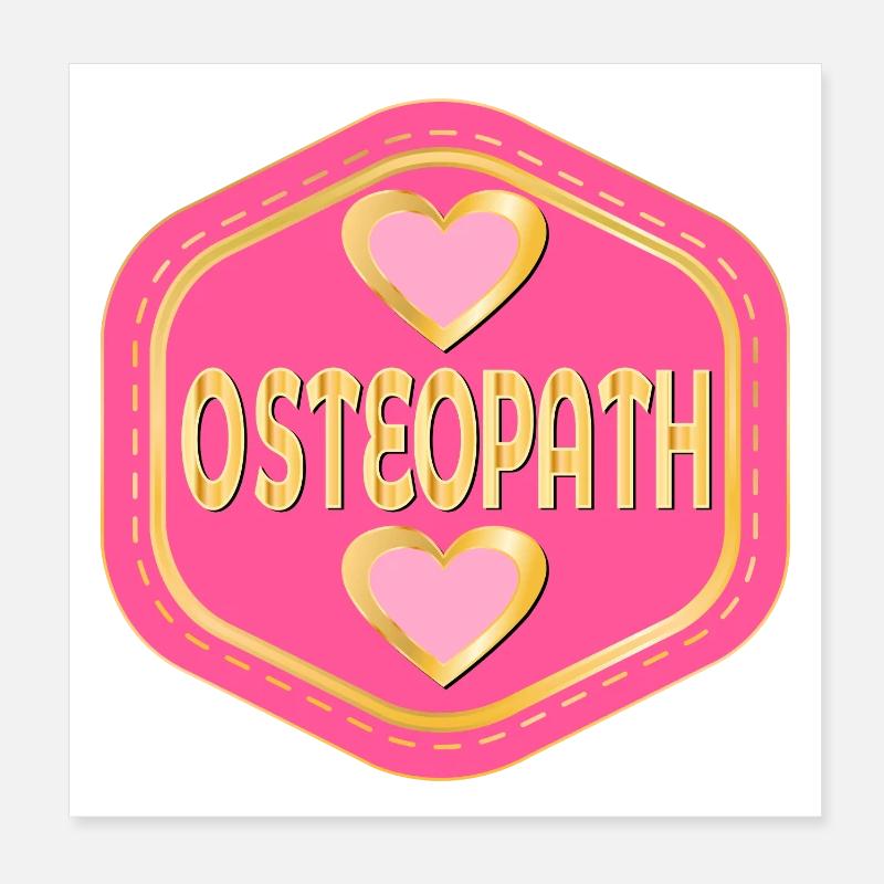 HEART OSTEOPATH Poster 8" x 8" (20x20 cm)
