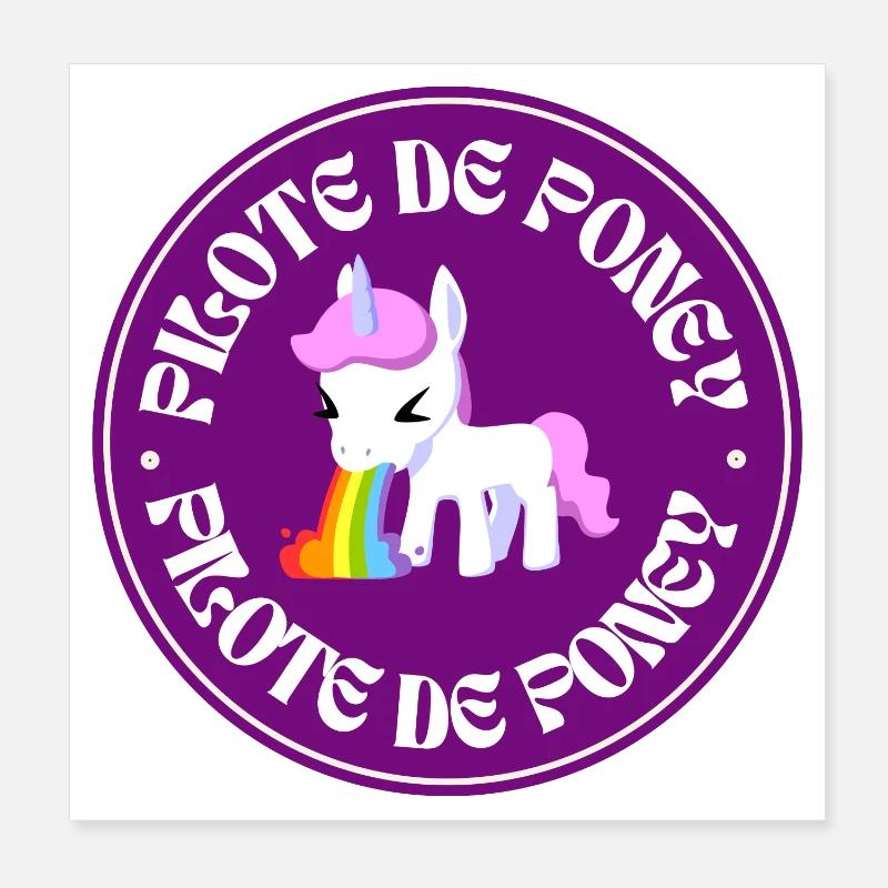 Pilote de poney Poster 20 x 20 cm