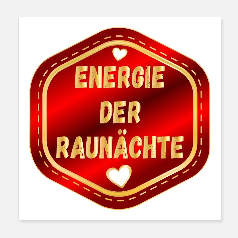 ENERGIE DER RAUNÄCHTE Poster 20x20 cm
