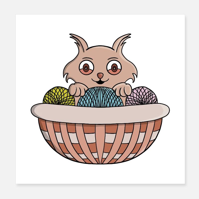 Panier grinçant Poster 20 x 20 cm