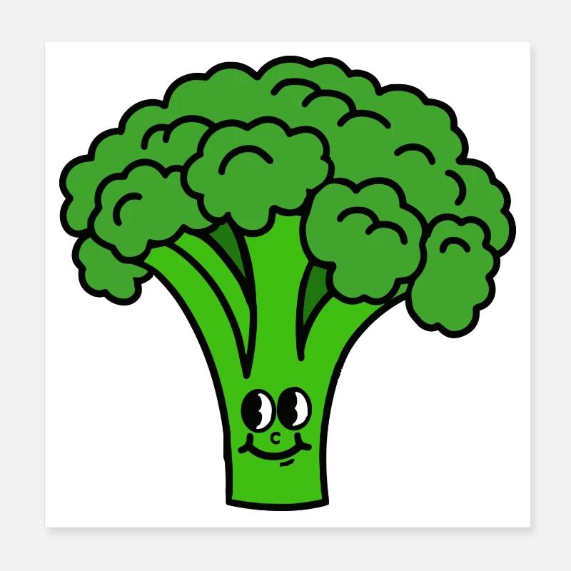 Broccoli Poster 8" x 8" (20x20 cm)