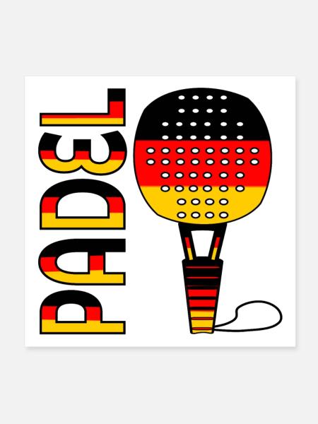 GERMAN PADEL TENNIS GERMANY - Poster 8" x 8" (20x20 cm) - white - Front