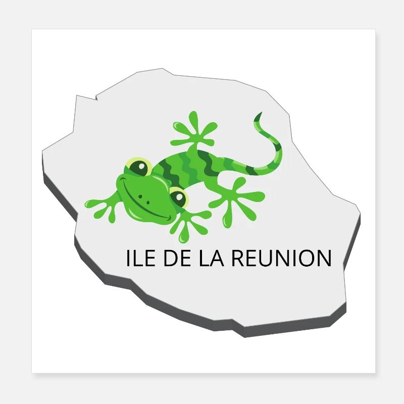 Grenouille tropicale Réunion Poster 20 x 20 cm
