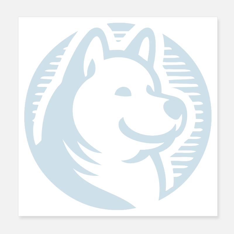 Schneeflocke Poster 20x20 cm