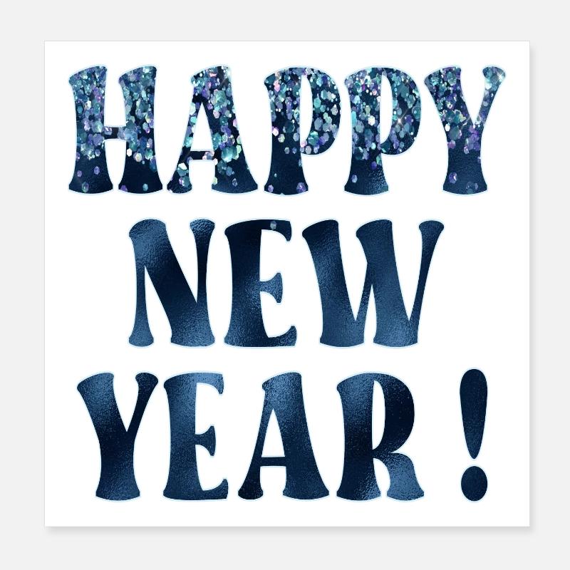 FÊTE DU NOUVEL AN Poster 20 x 20 cm