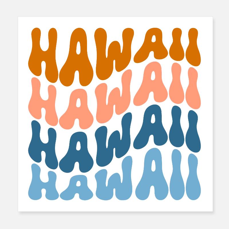 Hawaï Poster 20 x 20 cm