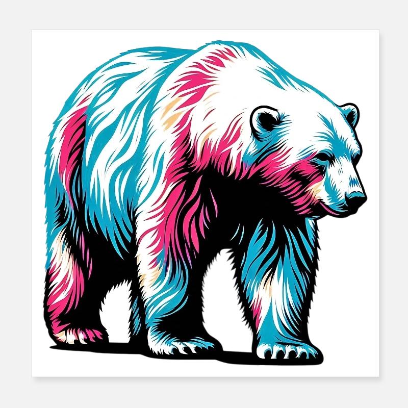 Eisbär Poster 20x20 cm