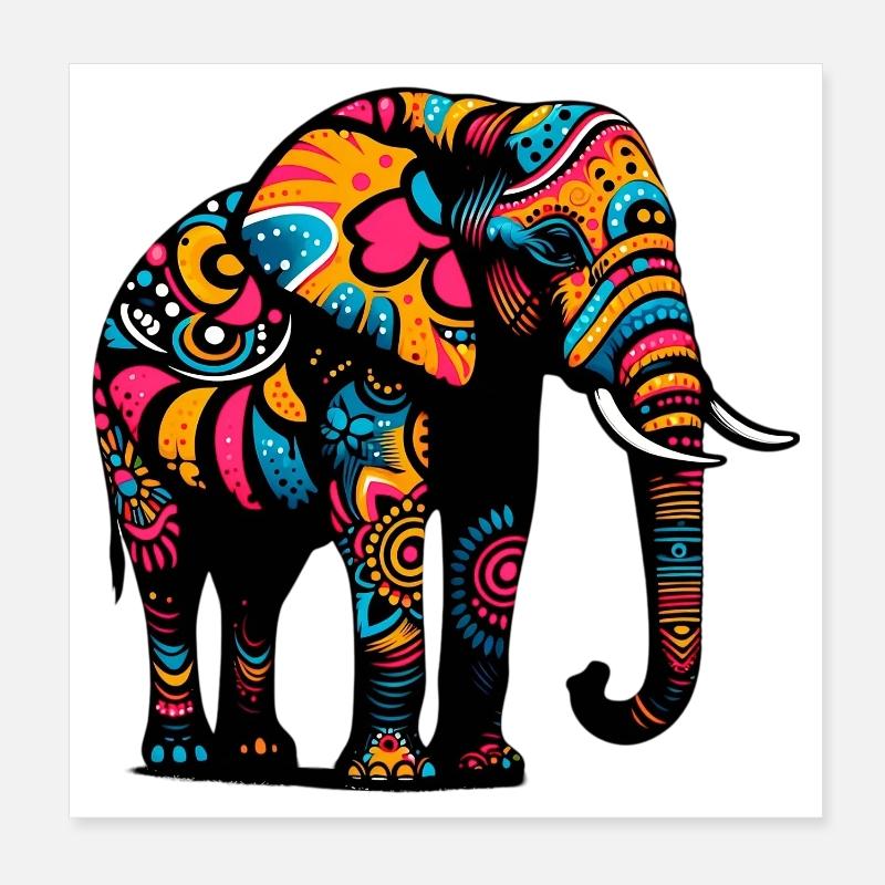 Elefant Poster 20x20 cm