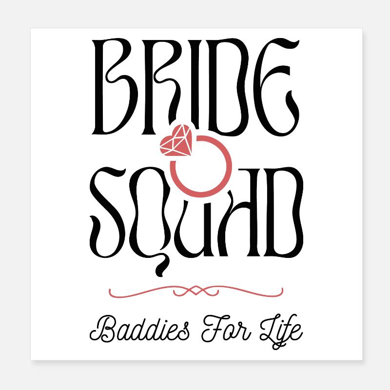 Bride Squad - Hen Party Poster 8" x 8" (20x20 cm)