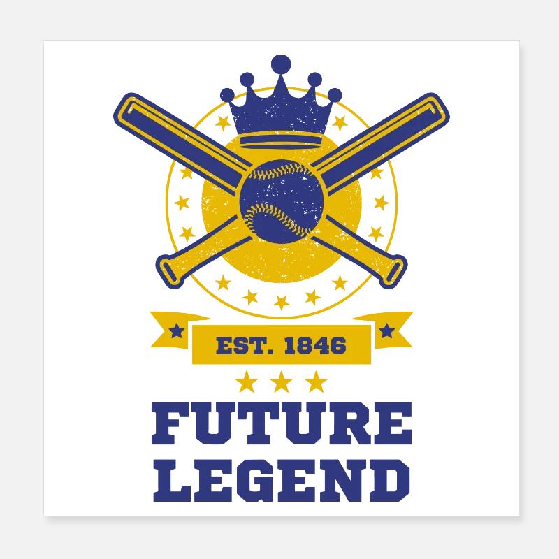 Future Legend Baseball Poster 20x20 cm