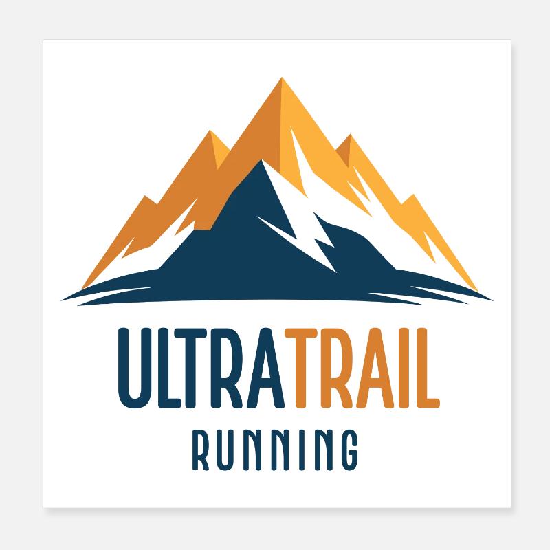 Ultra Trail Running Poster 20 x 20 cm