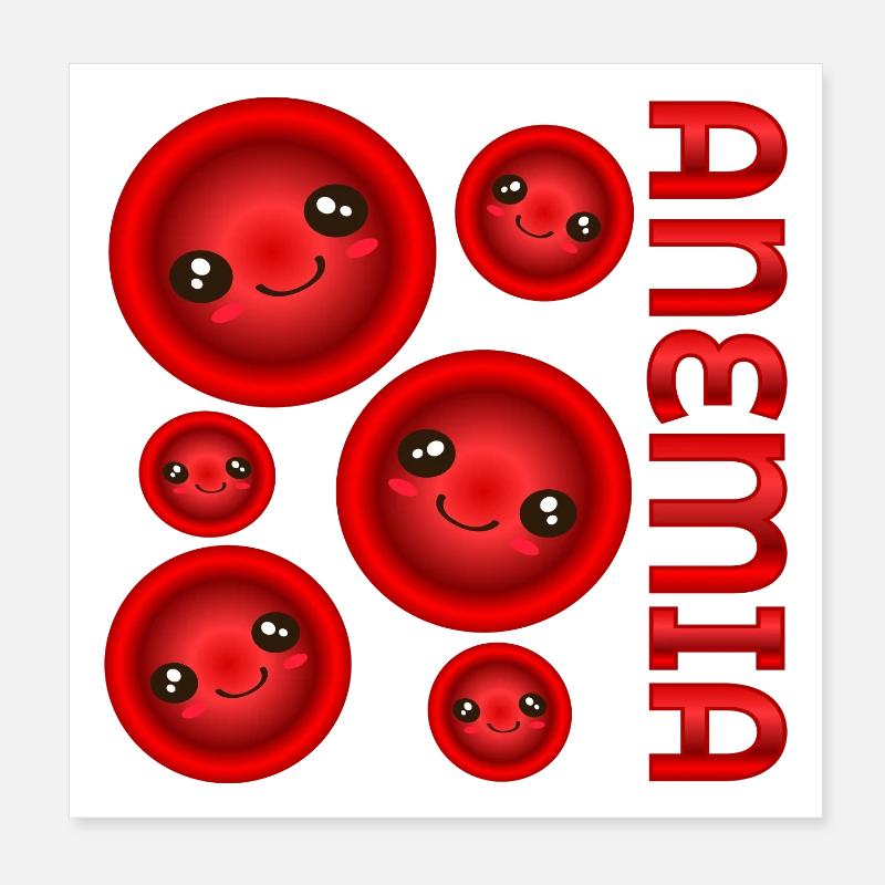 LOW IRON DEFICIENCY ANEMIA Poster 8" x 8" (20x20 cm)