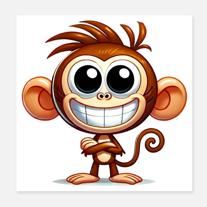 Affe Poster 20x20 cm