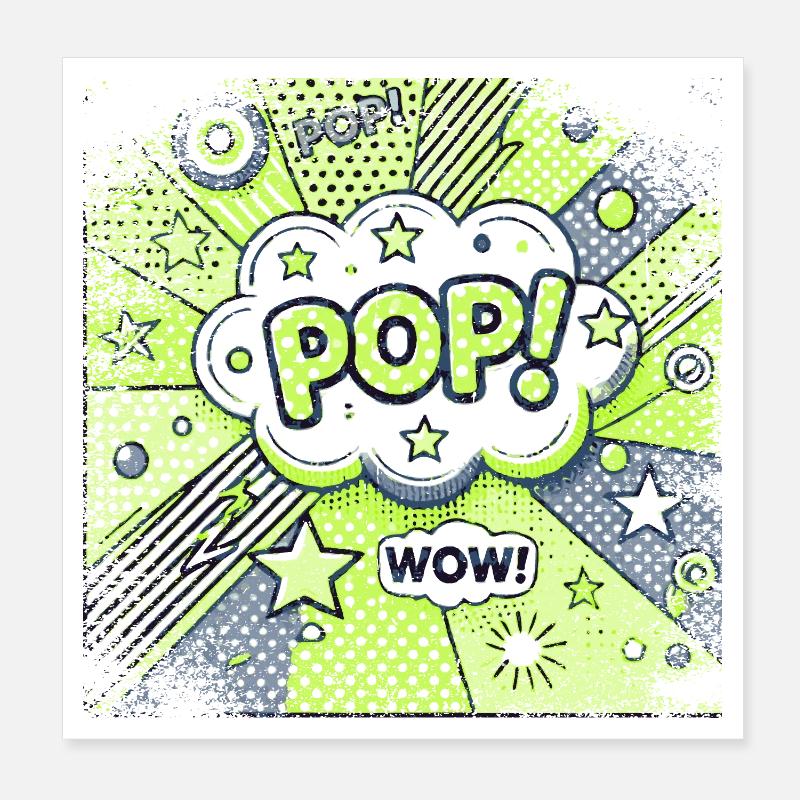 Pop Art VERT Poster 20 x 20 cm