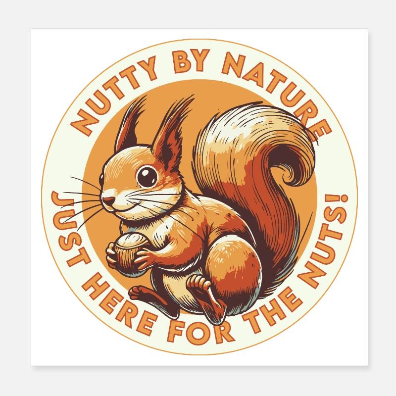 Noisette par nature Poster 20 x 20 cm