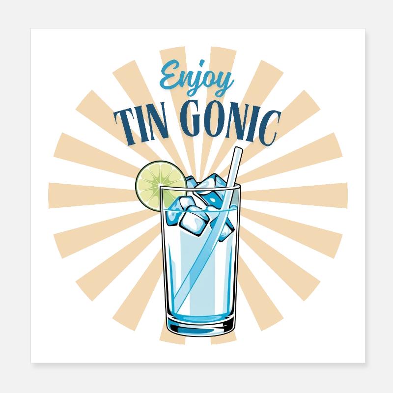 Enjoy Tin Gonic Poster 20x20 cm