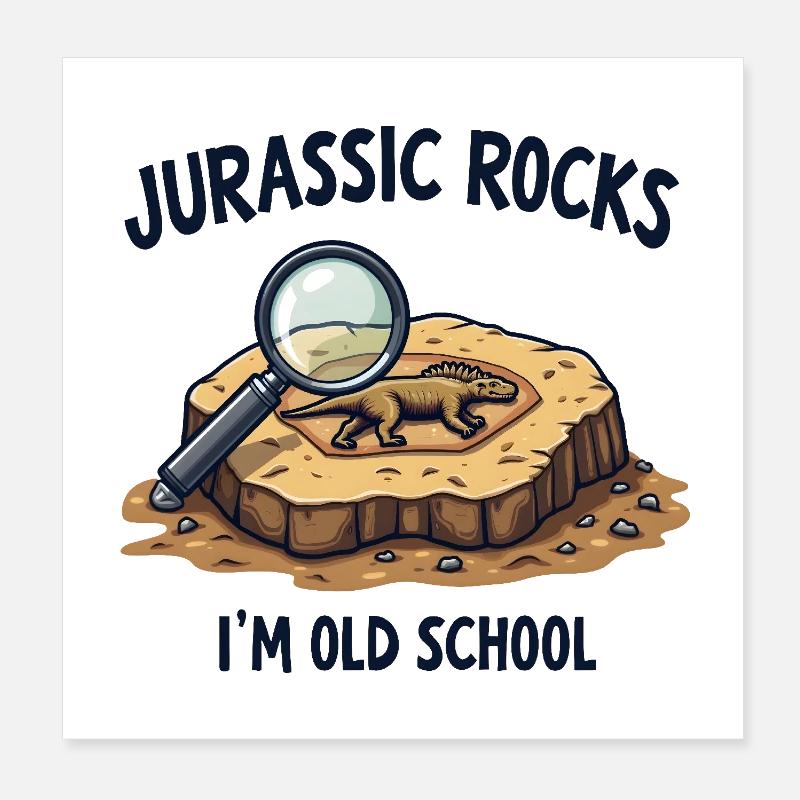 I’m Old School Poster 20x20 cm