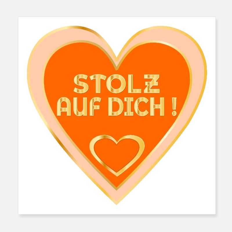 STOLZ AUF DICH Poster 20x20 cm