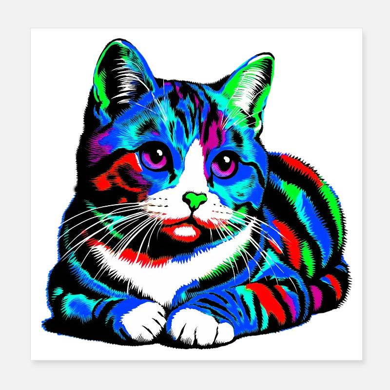 Katze Poster 20x20 cm