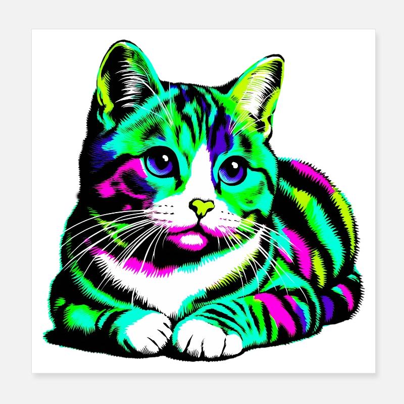 Chat Poster 20 x 20 cm
