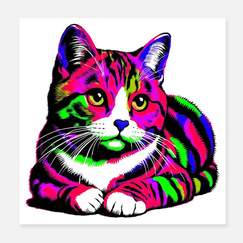 Chat Poster 20 x 20 cm