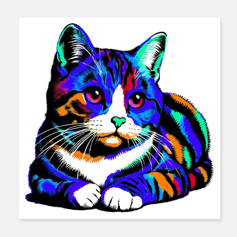 Katze Poster 20x20 cm