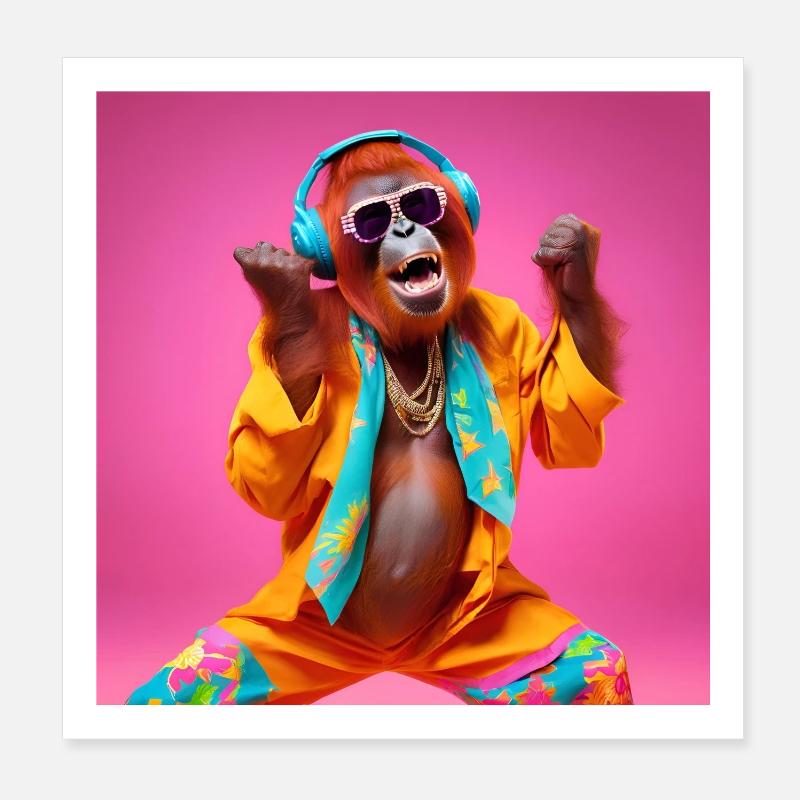 Orang-Utan, Affe, Primat Poster 20x20 cm