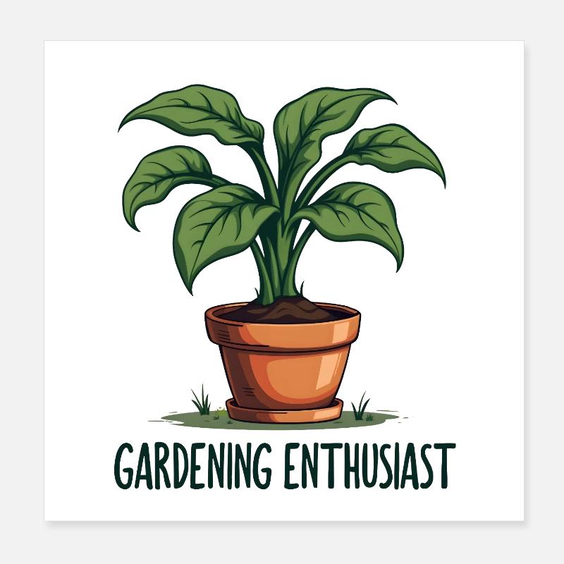 Passionné de jardinage Poster 20 x 20 cm