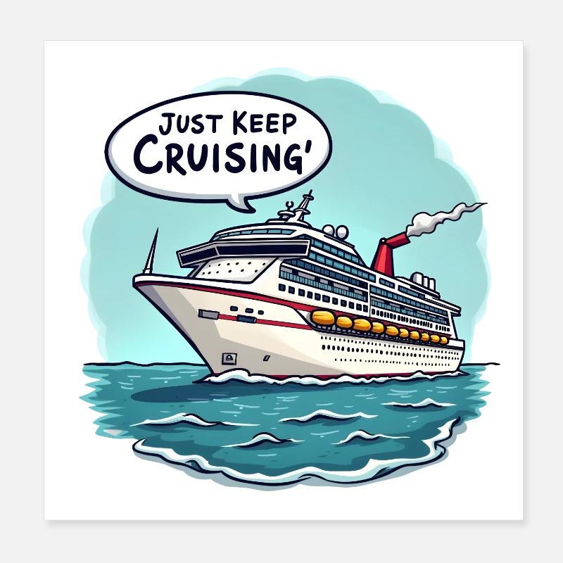 Continuez simplement à naviguer" Poster 20 x 20 cm