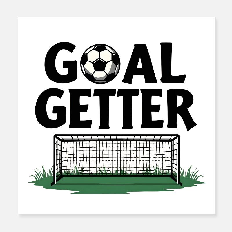 Auteur de buts Poster 20 x 20 cm