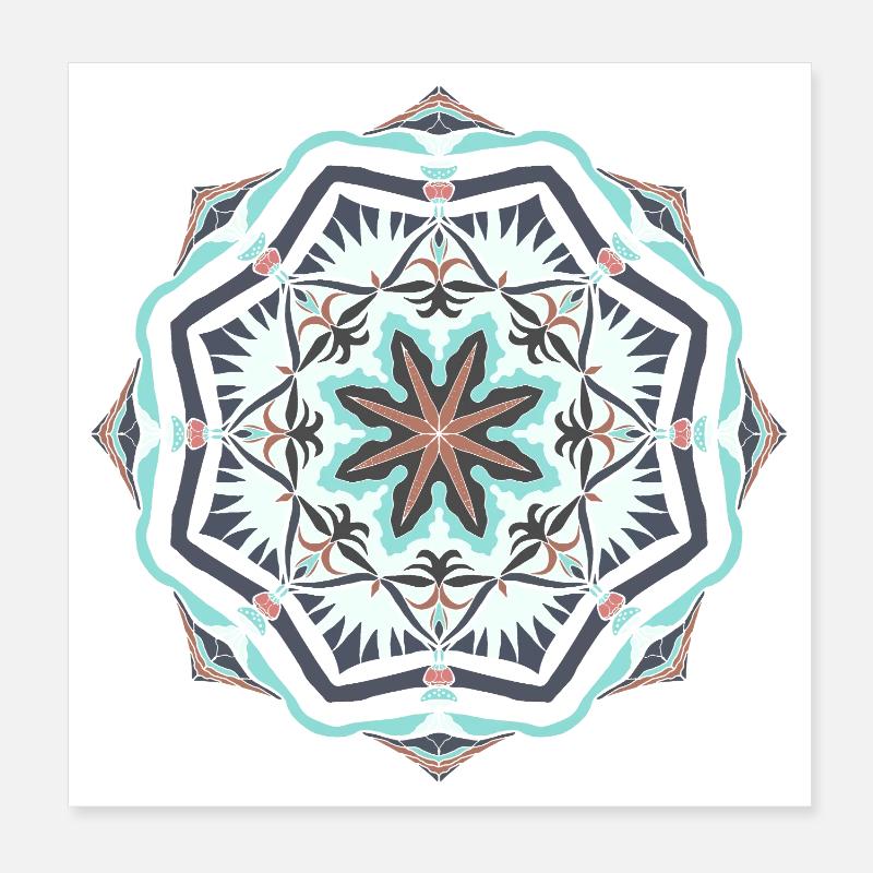 Seestern Mandala Poster 20x20 cm