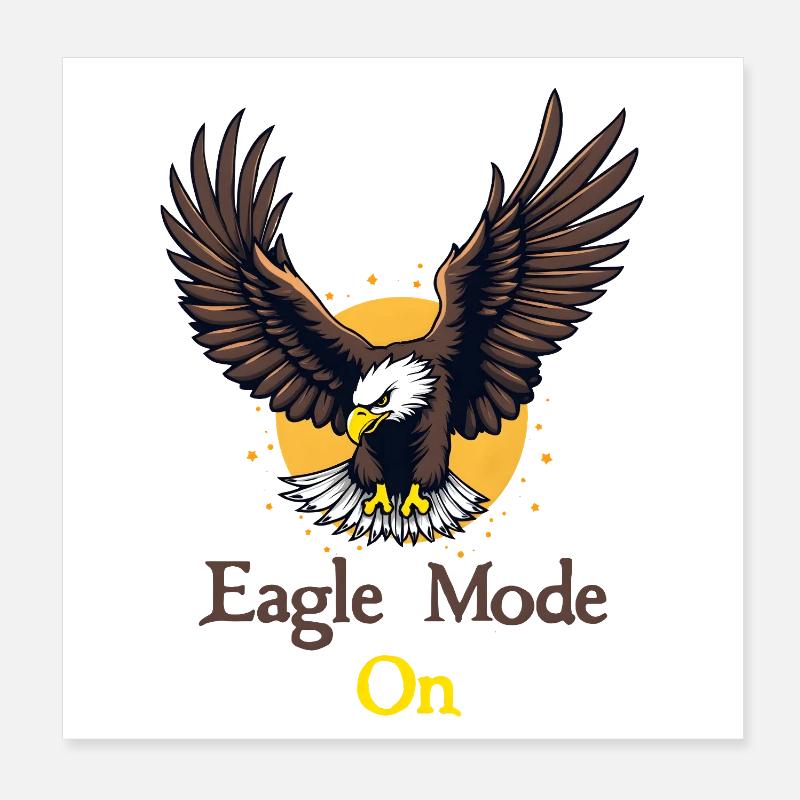 Mode Aigle : Activé Poster 20 x 20 cm