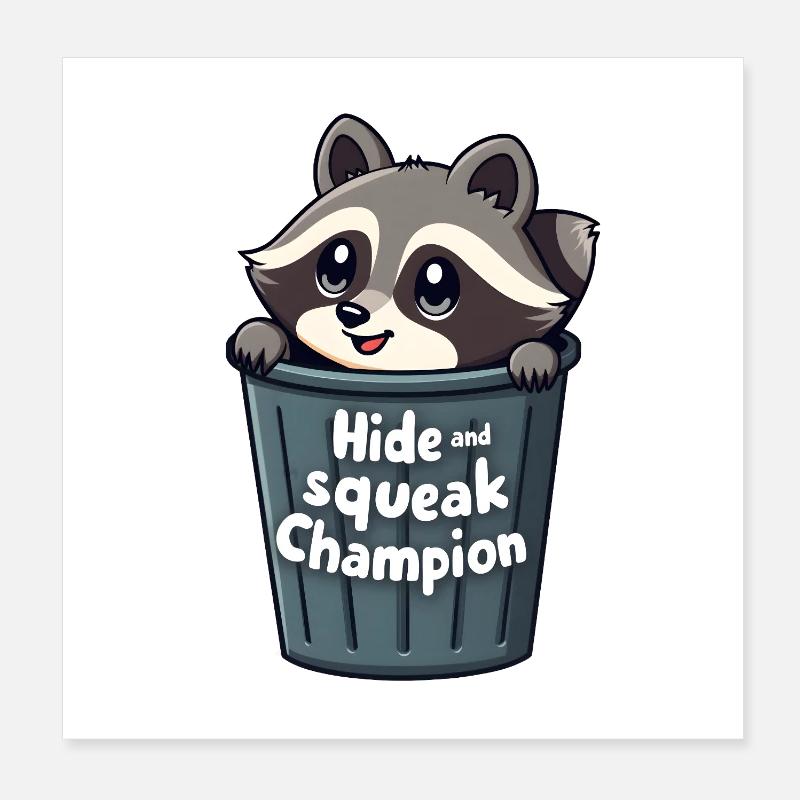 Hide and Squeak Champion Poster 8" x 8" (20x20 cm)