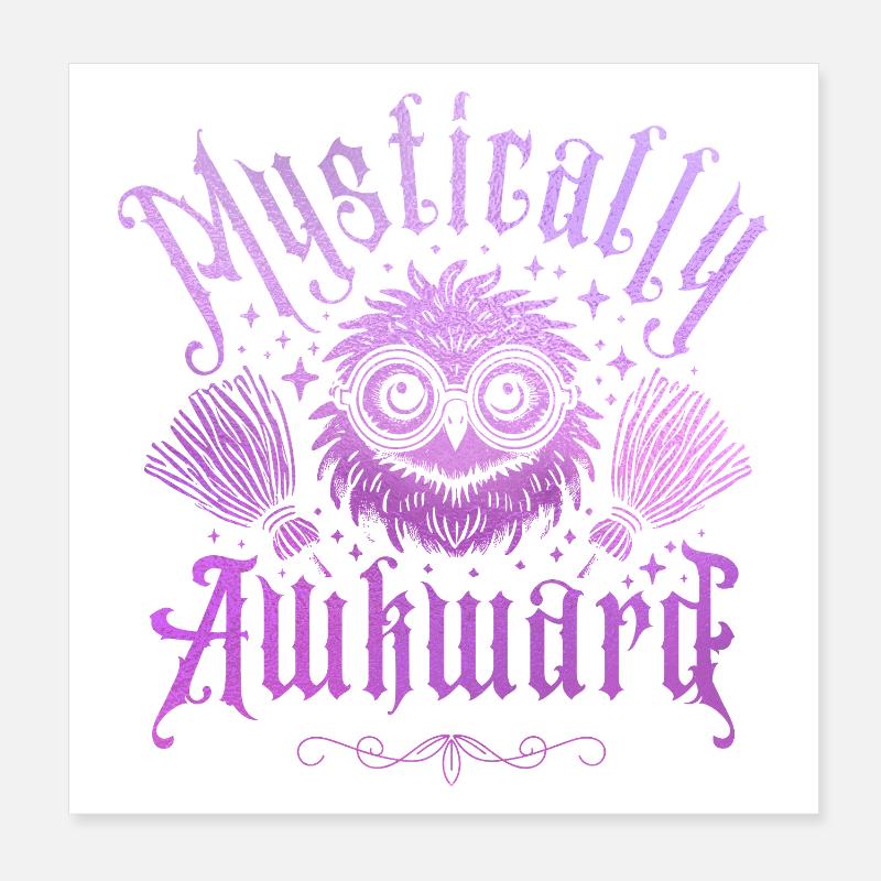 Magisch unbeholfen – Eulenzauber Poster 20x20 cm