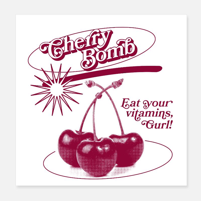 Cherry Bomb Explosion Poster 20x20 cm