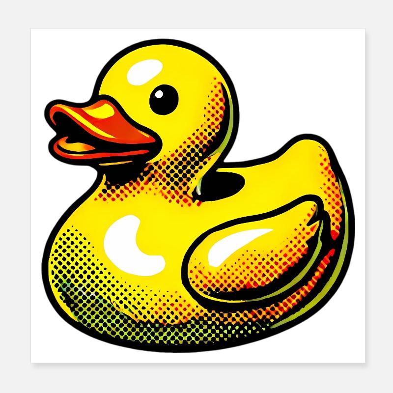 Caneton Canard Canard Canard Poster 20 x 20 cm