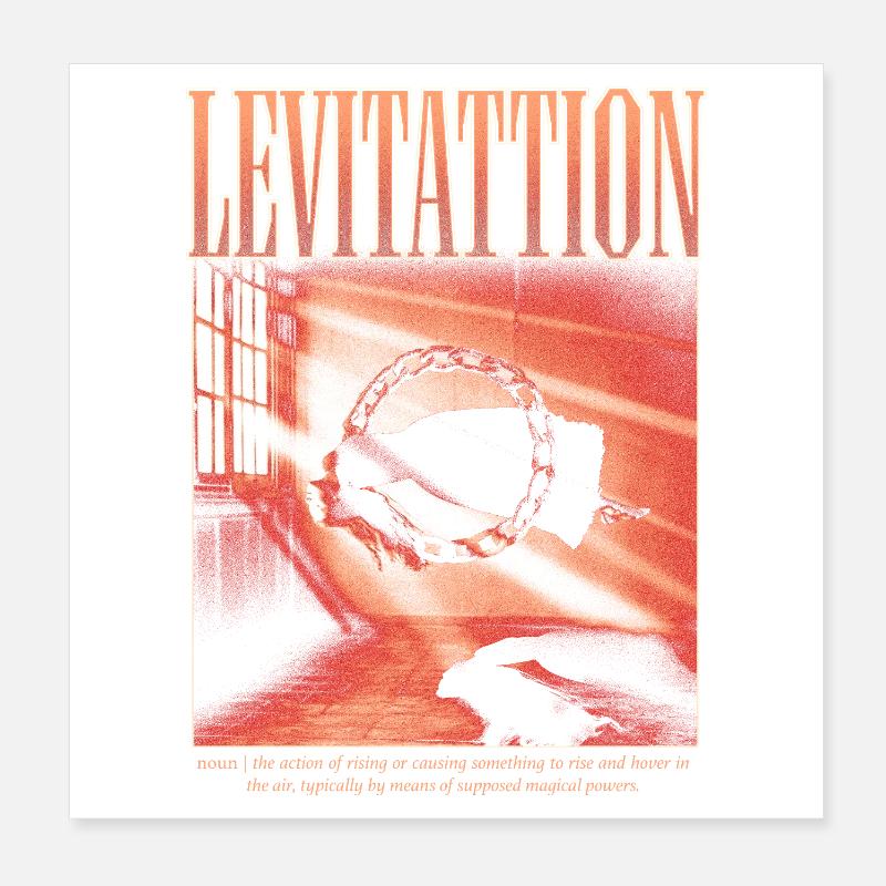 Levitation – Mystische Ästhetik Poster 20x20 cm