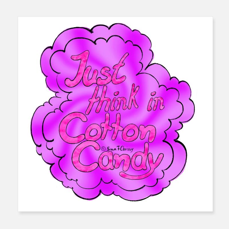 Cotton Candy Purple-Pink Poster 8" x 8" (20x20 cm)