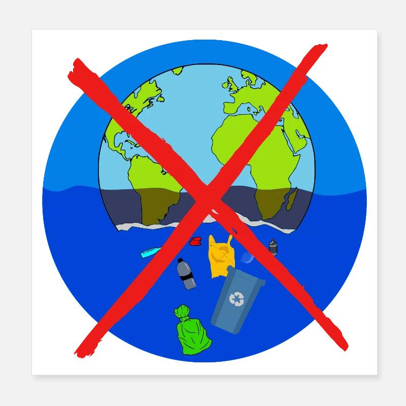 Planet Erde Poster 20x20 cm