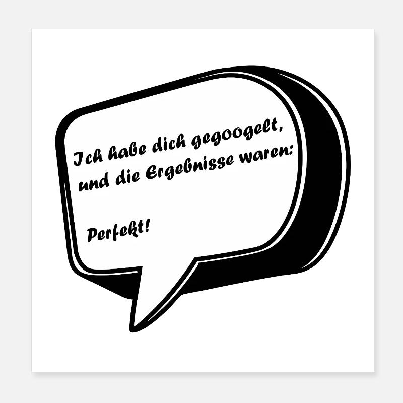 Dicton de la Saint-Valentin dans une bulle de dialogue Poster 20 x 20 cm