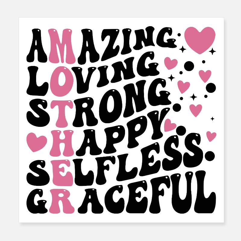 Die beste Mutter aller Zeiten Poster 20x20 cm