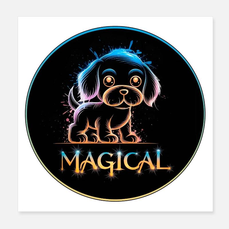 Chiot Magique Poster 20 x 20 cm